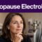 Woman touching her chin in an electrolysis studio.