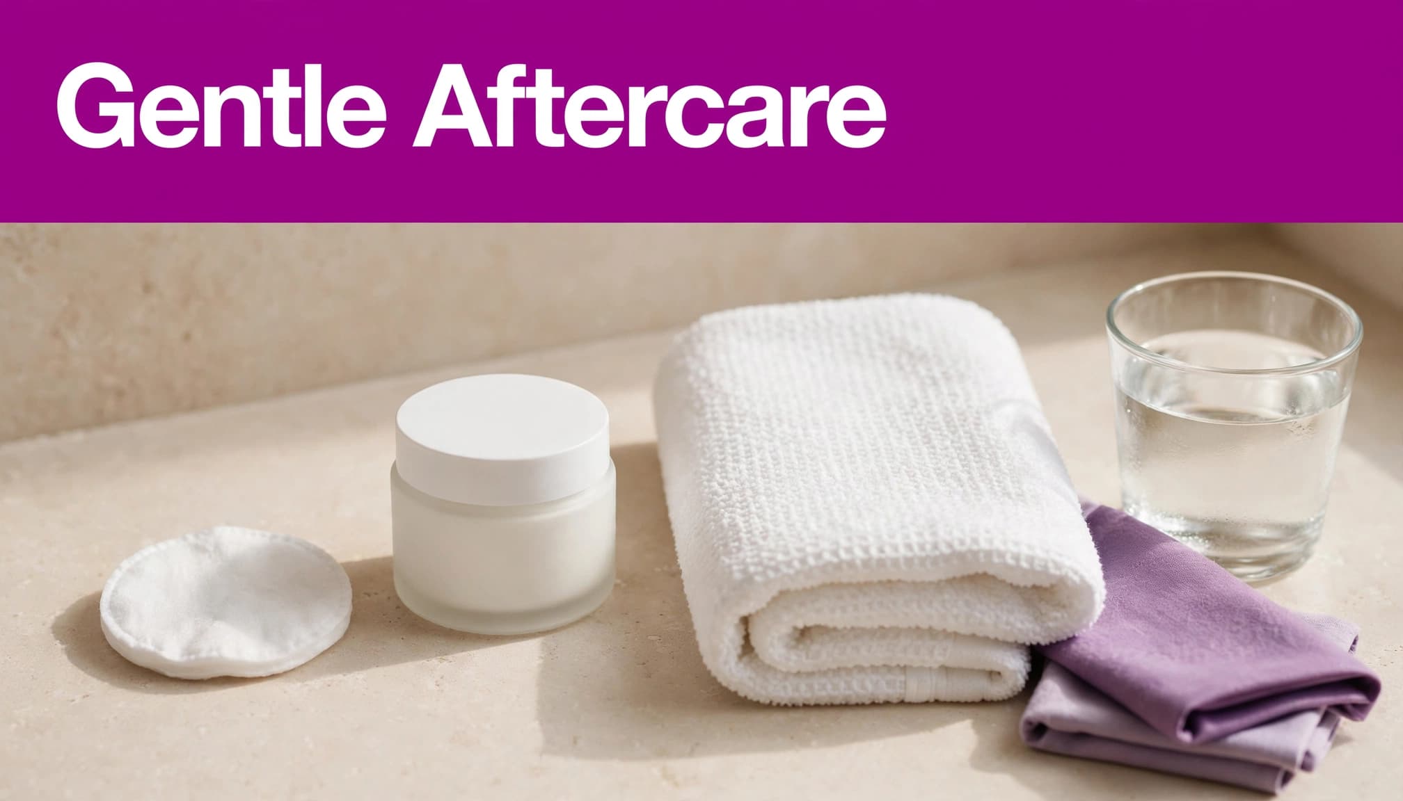Gentle skin care following areola hair electrolysis